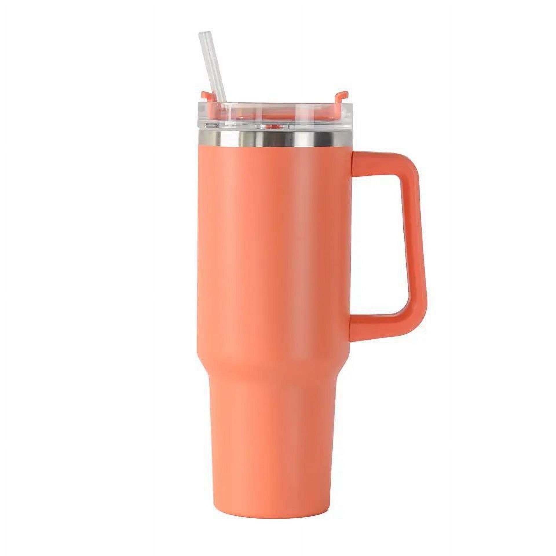 40oz 1200ML Insulated Tumbler Handle Straw Double Wall Thermal Iced