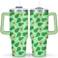 thumbnail image 1 of 40oz Avocado Tumbler with Handle & Straw, Stainless Steel Insulated Cup, Leak Proof Travel Mug, Keeps Drinks Hot/Cold,Coffee Cup, Gifts for Women Men, 1 of 7