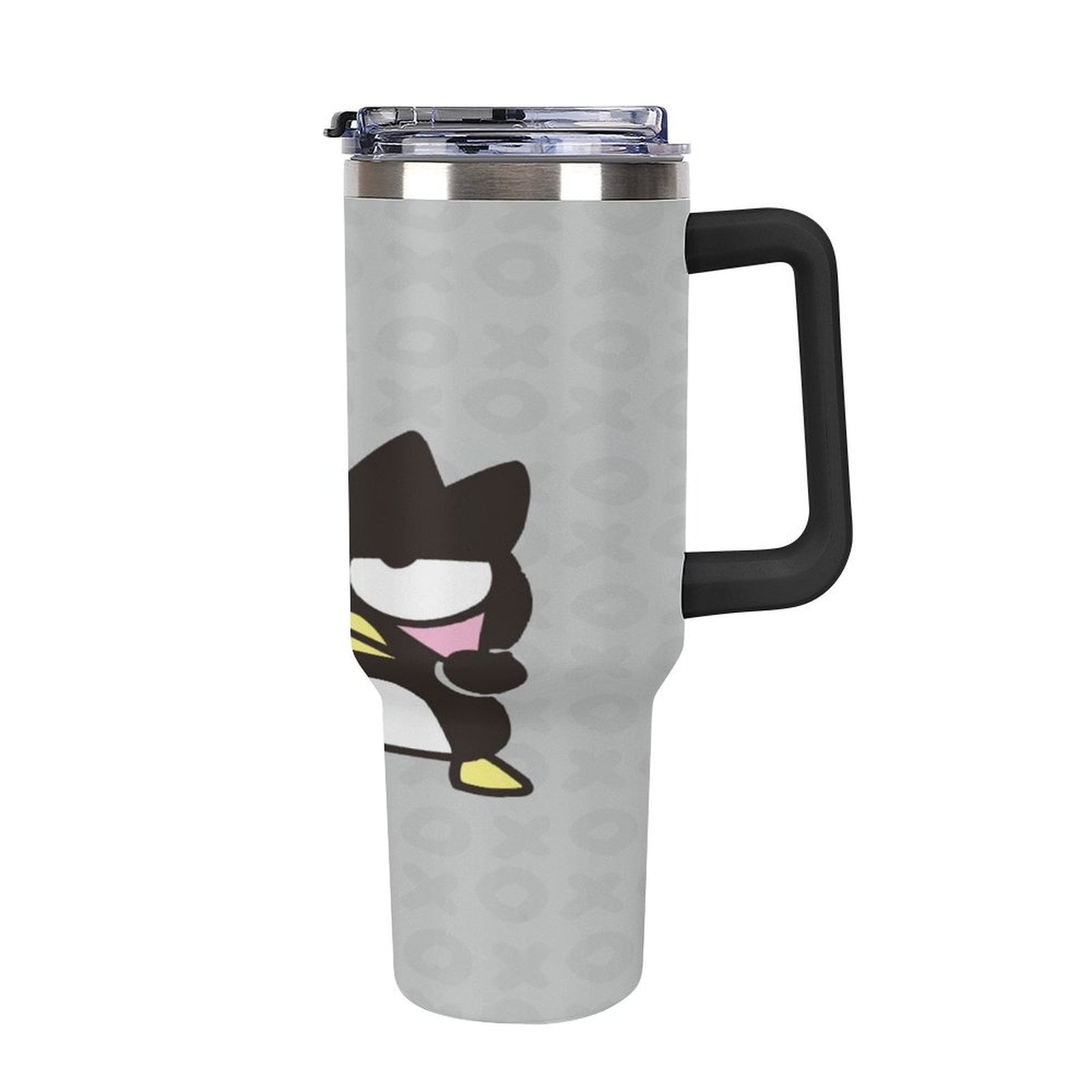 40oz Badtz Maru Tumbler with Handle and Straw Lid Insulated Tumbler Stainless Steel Water Bottle Cup Gifts
