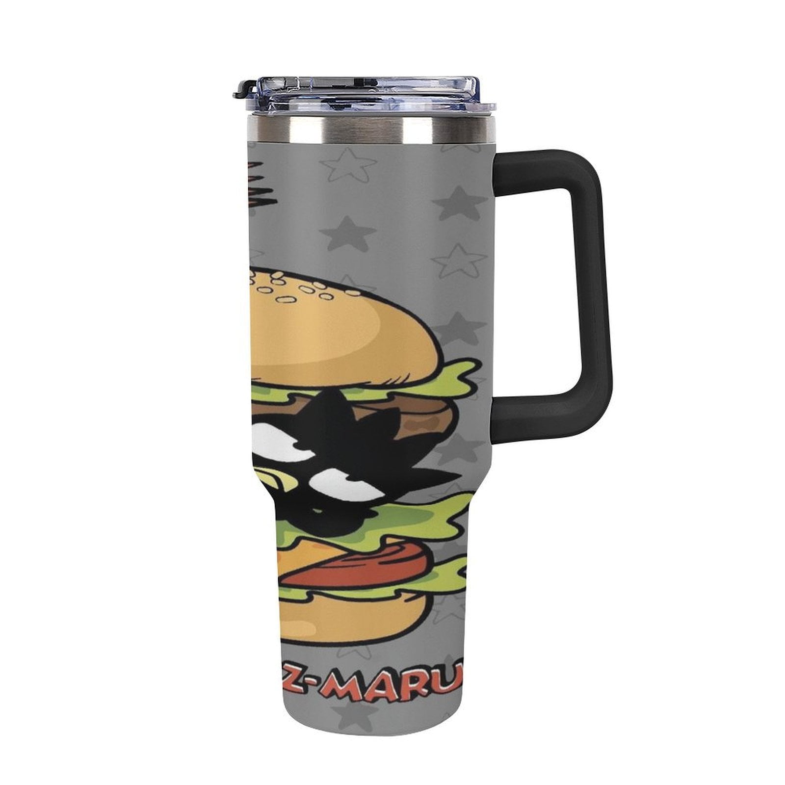 40oz Badtz Maru Tumbler with Handle and Straw Lid Insulated Tumbler Stainless Steel Water Bottle Cup Gifts