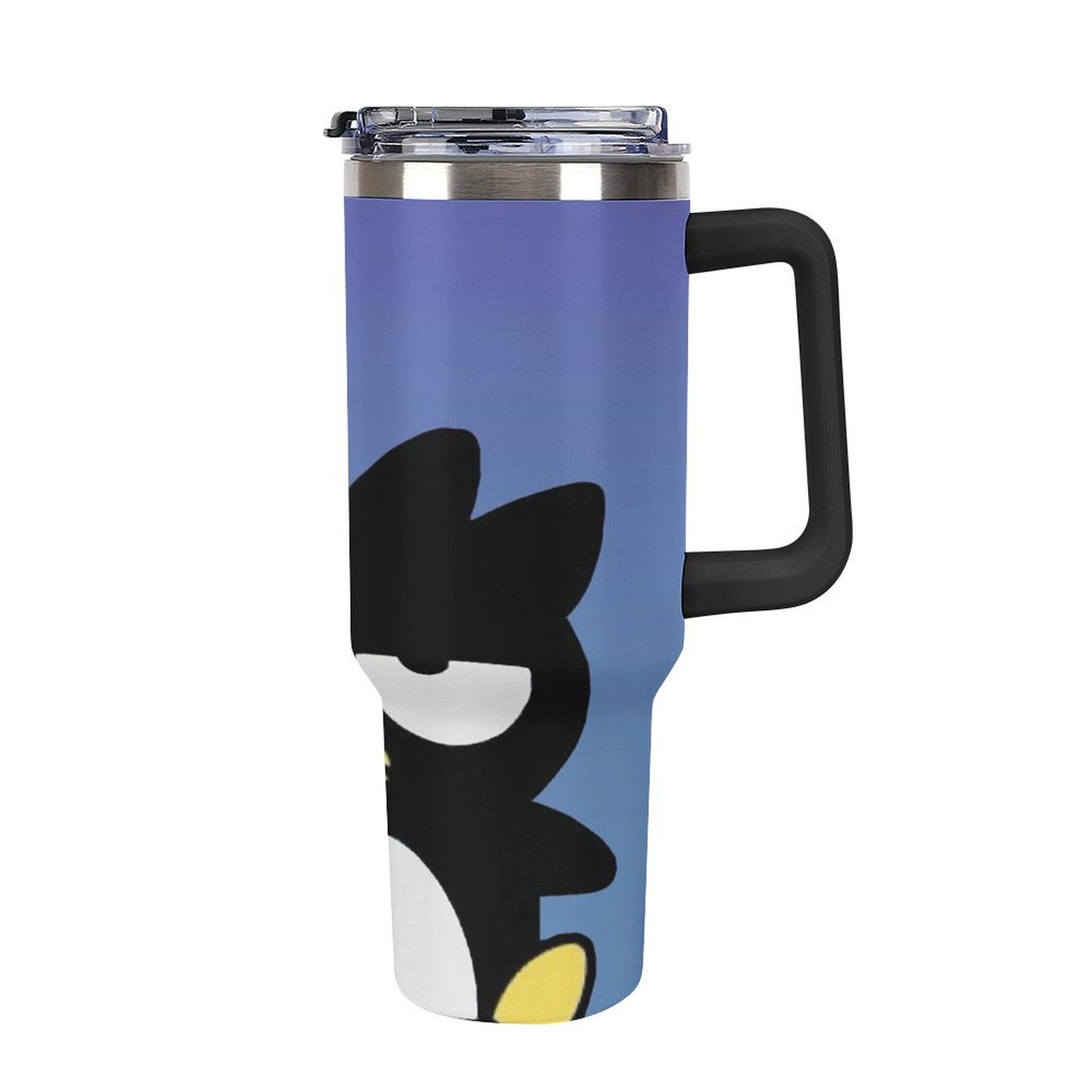 40oz Badtz Maru Tumbler with Handle and Straw Lid Insulated Tumbler Stainless Steel Water Bottle Cup Gifts