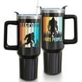 thumbnail image 1 of 40oz Tumbler with Handle - Bigfoot Design, Insulated Cup for Men, Dad - Gifts for Father''s Day, Birthday, Christmas, 1 of 6