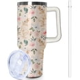 thumbnail image 1 of 40oz Bunny Tumbler with Handle and Straw, Rabbit Stainless Steel Travel Mug, Vacuum Insulated Water Bottle Cup, Easter Gift for Women Bunny Lovers, 1 of 6