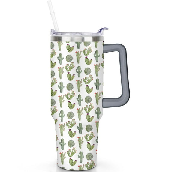 40oz Cactus Tumbler with Straw Lid, Vacuum Insulated, Rugged Build, Sweatproof Design
