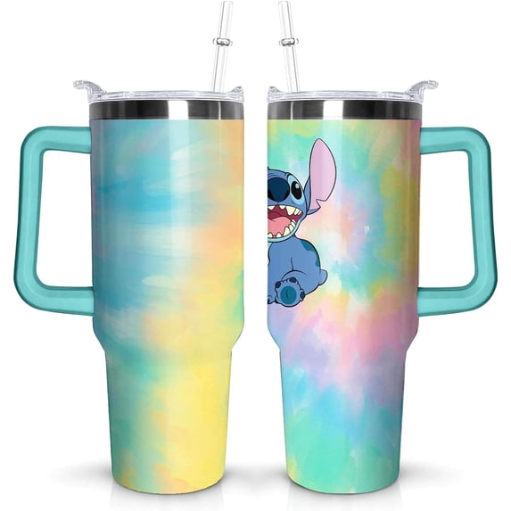 40oz Cartoon Tumbler for Cartoon Lovers,Cartoon Movie Stainless Steel Tumbler with Handle and Flip Straw Travel Mug Tumbler Cup Keeps Drinks Cold & Hot