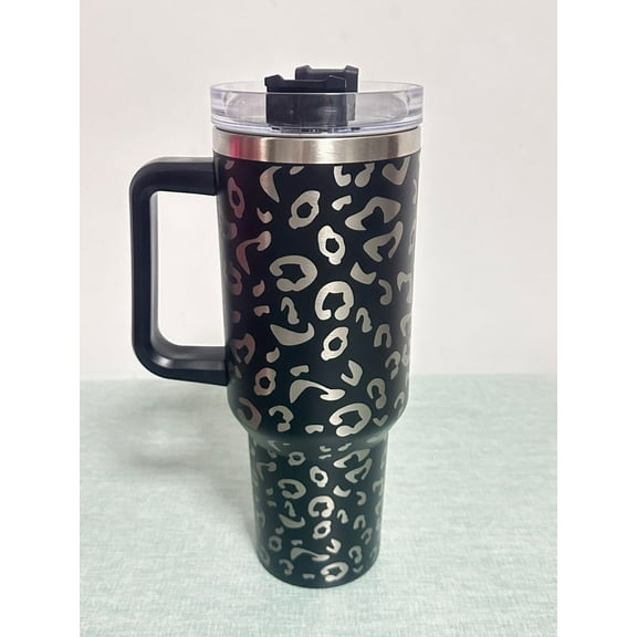 40oz Cheetah Leopard Laser Etched Stainless Tumbler