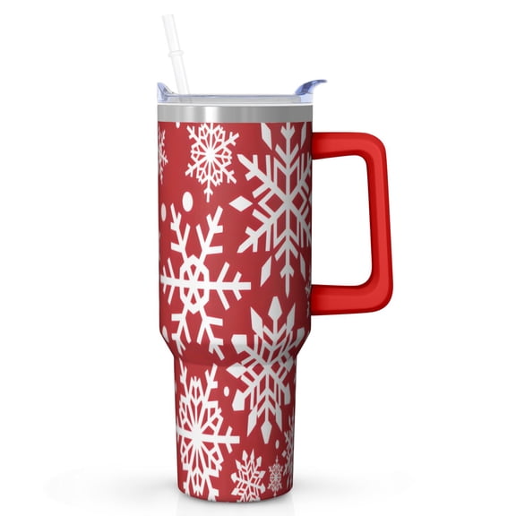 40oz Christmas Meme Cup with Handle Stainless Steel Insulated Travel Mug