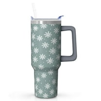 40oz Christmas Pattern Holiday Travel Tumbler with Handle and Straw Lid for Girls Christmas Celebrations
