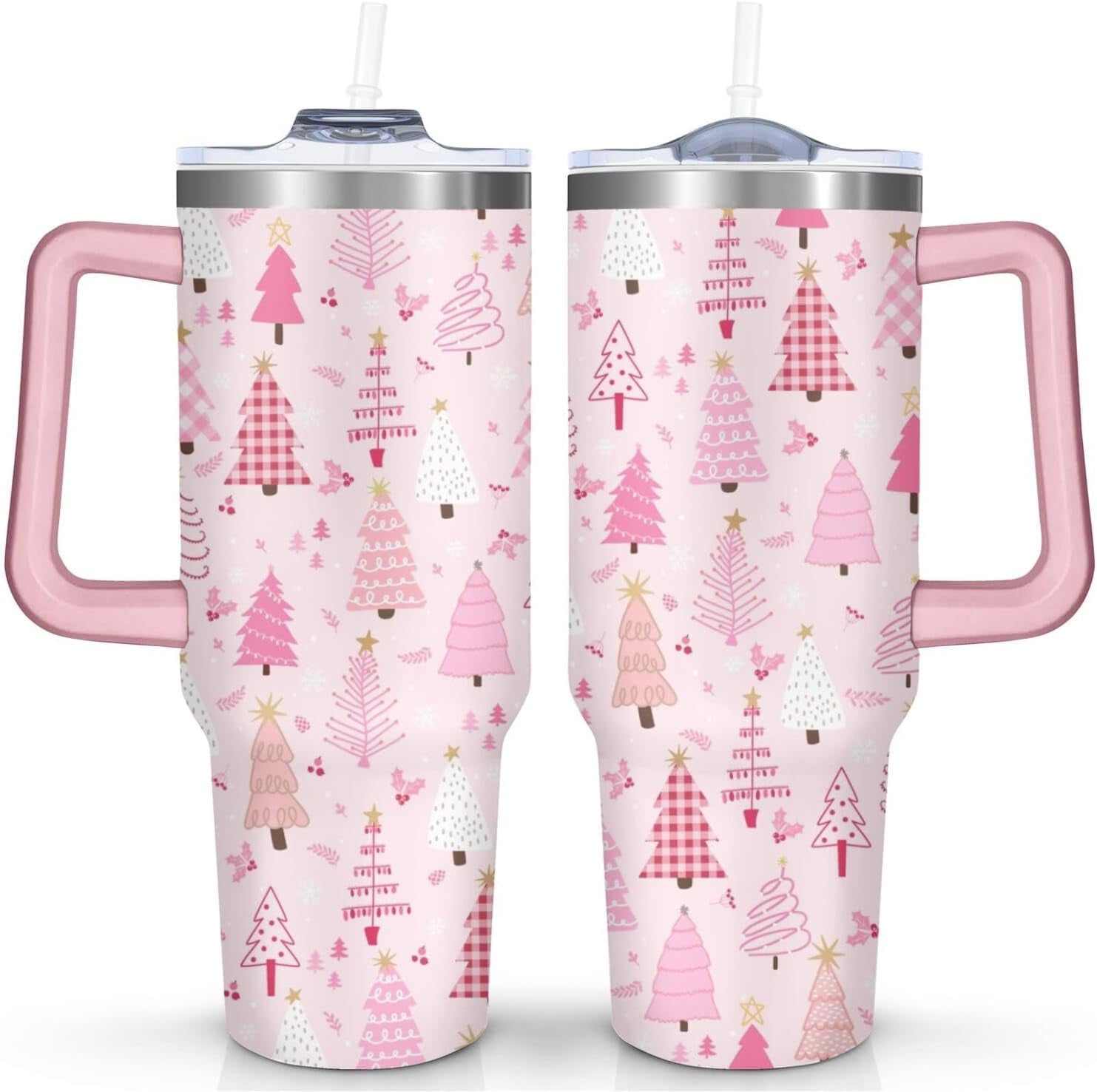 40oz Christmas Tree Tumbler with Handle