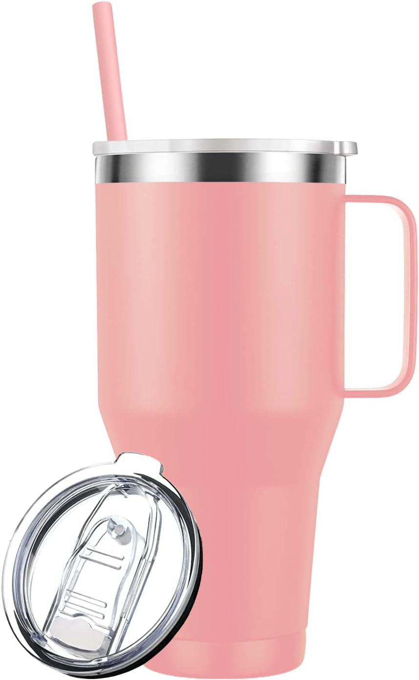 40oz Coffee Mug Tumbler with Handle.Insulated Travel Mug with Lid and