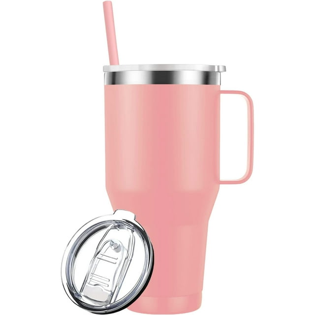 40oz Coffee Mug Tumbler with Handle.Insulated Travel Mug with Lid and