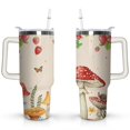 thumbnail image 1 of 40oz Colorful Botanical Mushroom Stainless Steel Flip Straw Tumbler Spill Proof Travel Cup Double Wall Vacuum Insulated Coffee Mug with Top Handle, 1 of 6