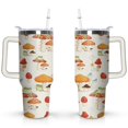 thumbnail image 1 of 40oz Colorful Botanical Mushroom Stainless Steel Flip Straw Tumbler Spill Proof Travel Cup Double Wall Vacuum Insulated Coffee Mug with Top Handle, 1 of 6