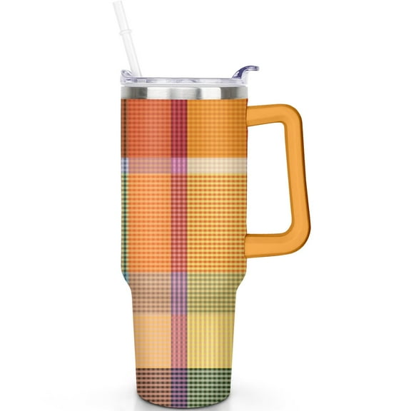 40oz Compass Rose Tumbler, Fall n Fall Coffee Cup for Lovers With Handle, Double Insulated Spill Proof Lid Straw