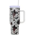 thumbnail image 1 of 40oz Cow print Tumbler With handle, Stainless Steel Tumbler With Lid and Straws, Double Vacuum Leak Proof Travel Coffee Mug Cup Water Bottle For Home, Office, Party, 1 of 6