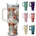 thumbnail image 1 of 40oz Cute Highland Cow Tumbler with Handle and Straw, Animal Lovers Gifts for Women, Cattle Stainless Steel Travel Mug Water Bottle, Vacuum Insulated Cup with Lid, 1 of 6