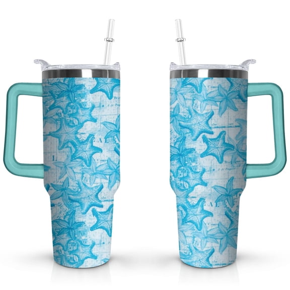 40oz Cute Spiral Seashell Stainless Steel Flip Straw Tumbler Spill Proof Travel Cup Double Wall Vacuum Insulated Coffee Mug with Top Handle