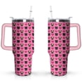 thumbnail image 1 of 40oz Dog Mom Tumbler - Leakproof Travel Coffee Mug with Handle - Cute Puppy Gift for Women Who Love Dogs - Double Wall Stainless, 1 of 7