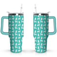 thumbnail image 1 of 40oz Dog Mom Tumbler - Leakproof Travel Coffee Mug with Handle - Cute Puppy Gift for Women Who Love Dogs - Double Wall Stainless, 1 of 7