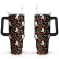thumbnail image 1 of 40oz Dog Mom Tumbler - Leakproof Travel Coffee Mug with Handle - Cute Puppy Gift for Women Who Love Dogs - Double Wall Stainless, 1 of 7