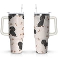 thumbnail image 1 of 40oz Dog Mom Tumbler - Leakproof Travel Coffee Mug with Handle - Cute Puppy Gift for Women Who Love Dogs - Double Wall Stainless, 1 of 7