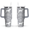 thumbnail image 1 of 40oz Dog Mom Tumbler - Leakproof Travel Coffee Mug with Handle - Cute Puppy Gift for Women Who Love Dogs - Double Wall Stainless, 1 of 7