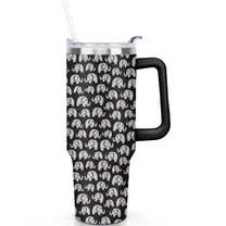 40oz Elephant Tumbler with Handle and Flip Straw Lid – Leak Proof Stainless Steel Mug, Perfect Gift for Animal Lovers and Travelers