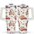 thumbnail image 1 of 40oz Fall Tumbler with Handle & Straw - Insulated Stainless Steel Travel Mug,Leakproof,Cup Holder Friendly,Dishwasher Safe,for Hot/Cold Drinks., 1 of 9
