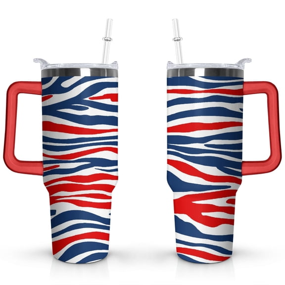 40oz Fashion Leopard Pattern Stainless Steel Flip Straw Tumbler Spill Proof Travel Cup Double Wall Vacuum Insulated Coffee Mug with Top Handle