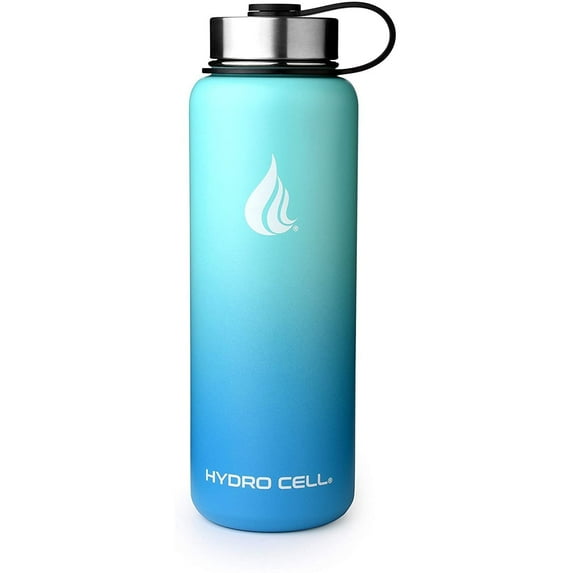 40oz (Fluid Ounces) Wide Mouth Hydro Cell Stainless Steel Water Bottle Teal/Blue