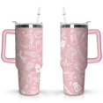 thumbnail image 1 of 40oz Funny Nurse Life Stainless Steel Flip Straw Tumbler Spill Proof Travel Cup Double Wall Vacuum Insulated Coffee Mug with Handle, 1 of 6
