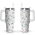thumbnail image 1 of 40oz Funny Nurse Life Stainless Steel Flip Straw Tumbler Spill Proof Travel Cup Double Wall Vacuum Insulated Coffee Mug with Handle, 1 of 6