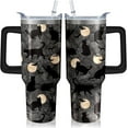 thumbnail image 1 of 40oz Goth Cat Tumbler with Handle and Straw, Gothic Stainless Steel Insulated Cup with Lid, Travel Coffee Mug Water Bottle, Halloween Birthday Mothers Day Gifts for Women Men Animal Lovers, 1 of 6