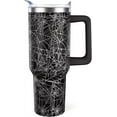 thumbnail image 1 of 40oz Halloween Tumbler with Lid & Straw - Spider Web Gothic Stainless Steel Cup | Spooky Gift for Adults, Men & Women | Goth Halloween Gift, 1 of 6