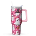 thumbnail image 1 of 40oz Halloween Tumbler with Straw and Lid Haunted Pumpkin Bat Travel Coffee Tumbler Cup with Handle for Halloween Birthday Gifts, 1 of 5