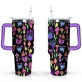 thumbnail image 1 of 40oz Hallucinogenic Trippy Fantastic Mushrooms Stainless Steel Flip Straw Tumbler Spill Proof Travel Cup Double Wall Vacuum Insulated Coffee Mug with Top Handle, 1 of 6