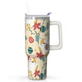 thumbnail image 1 of 40oz Holiday Tumbler with Christmas Bells Lid Straw Stainless Steel Double Wall Insulated Cup Gifts, 1 of 4