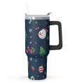 thumbnail image 1 of 40oz Holiday Tumbler with Christmas Tree Lid Straw Stainless Steel Double Wall Insulated Cup Gifts, 1 of 4