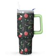 thumbnail image 1 of 40oz Holiday Tumbler with Lid and Straw, Green Christmas Tree Stainless Steel Insulated Cup Gifts for Coffee Water, 1 of 4