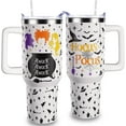 thumbnail image 1 of 40oz Insulated Stainless Steel Travel Tumbler - Halloween Themed Mug with Handle, Lid & Straw | Leakproof Cup for Coffee & Drinks | Halloween Gift for Women & Teens, 1 of 6