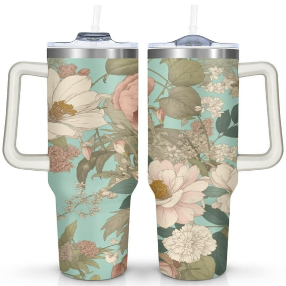 40oz Insulated Tumbler Cup - Stainless Steel, BPA-Free, Leak-Proof Lid with Straw, Double Wall Vacuum for 16hr Cold & 8hr Hot Retention