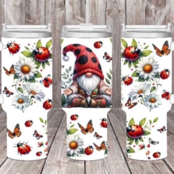 40oz Ladybug Gnome Tumbler