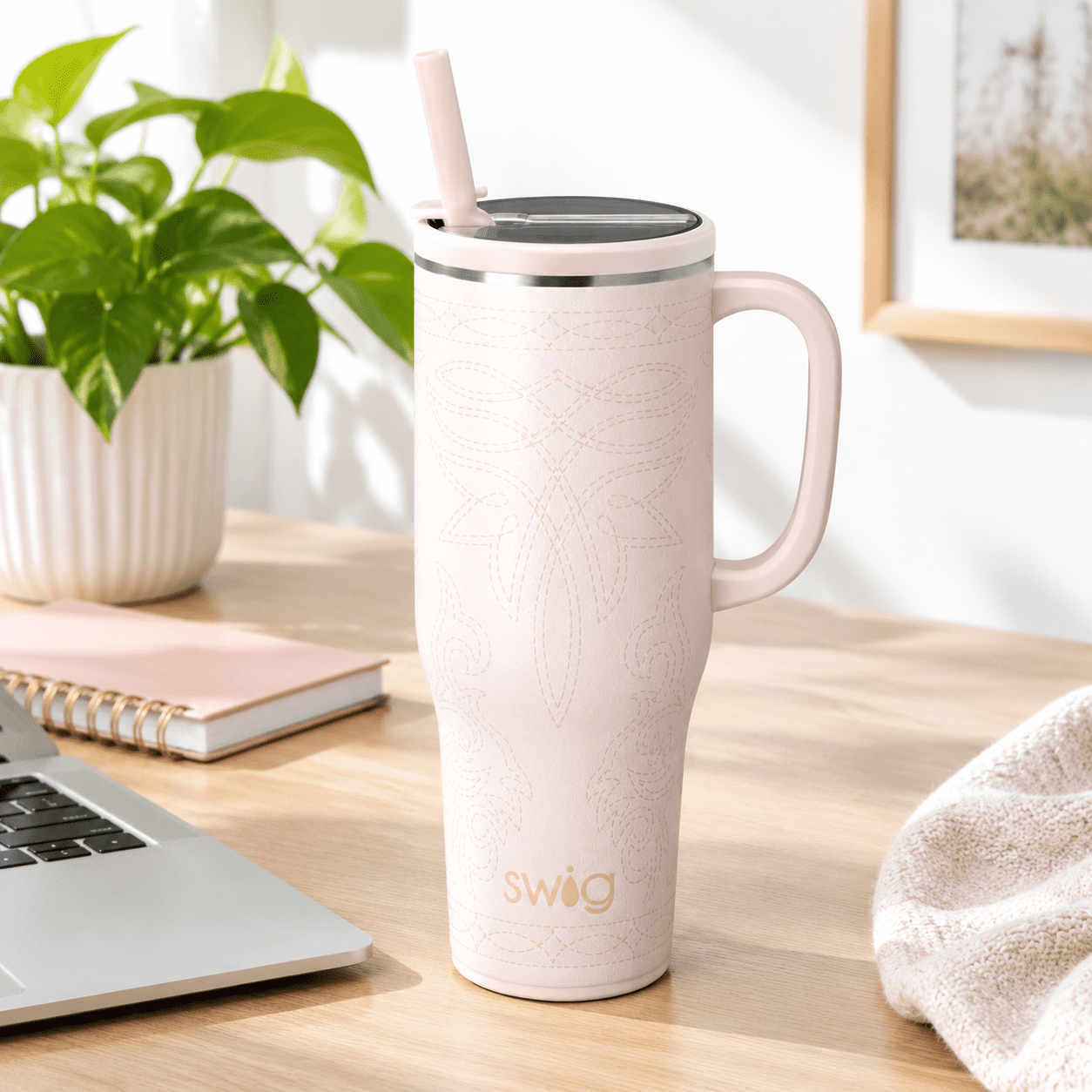 40oz Leakproof Mega Mug With Handle & St Saddle Cream - Walmart.com