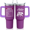 thumbnail image 1 of 40oz Mama Bear Tumbler with Handle and Straw, Best Mommy Insulated Stainless Steel Cup, Travel Coffee Mug Water Bottle, Mothers Day Birthday Gifts for Mom from Daughter, 1 of 6