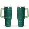 thumbnail image 1 of 40oz Math Equations Physical Formulas Stainless Steel Flip Straw Tumbler Spill Proof Travel Cup Double Wall Vacuum Insulated Coffee Mug with Handle, 1 of 6
