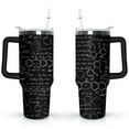 thumbnail image 1 of 40oz Math Equations Scientific Particle Stainless Steel Flip Straw Tumbler Spill Proof Travel Cup Double Wall Vacuum Insulated Coffee Mug with Handle, 1 of 6