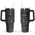 thumbnail image 1 of 40oz Math Physical Equations Mathematics Stainless Steel Flip Straw Tumbler Spill Proof Travel Cup Double Wall Vacuum Insulated Coffee Mug with Handle, 1 of 6