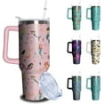 thumbnail image 1 of 40oz Mermaid Tumbler with Handle and Straw, Animal Lovers Gifts for Women, Stainless Steel Travel Mug Water Bottle, Vacuum Insulated Cup with Lid, 1 of 6