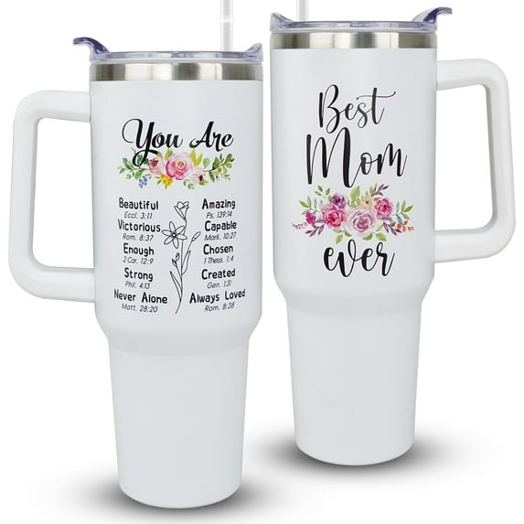40oz Mom Tumbler With Handle,Mothers Day Gifts for Mom from Daughter Son,Best Mother Gifts and Birthday gifts,Mother Coffee Cups with Lid ,Stainless Steel Travel Mugs