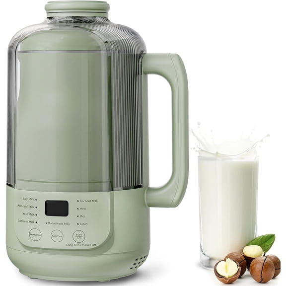 40oz Nut Milk Maker, Low Noise Nut Milk Machine for Soy, Almond, Oat, Plant Based Milk and Non-Dairy, 9 in 1 Automatic Soy Milk Makers with 3-minute Cold Press/Delay Start/Auto Clean